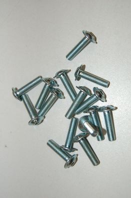 Flachkopfschrauben mit Scheibe M6x8 bis M6x60, DIN 7380 - 2, 10-100 St., 10.9