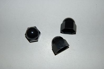 Korrex Schutzkappen für Muttern M4 bis M20, schwarz, Kunststoff, 10 Stück