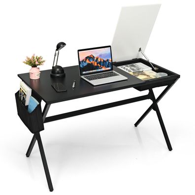 120 x 60 x 73,5 cm Schreibtisch, Computertisch mit Versteckter Stauraum, Arbeitstisch