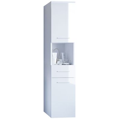 Badezimmer-Hochschrank LUPO LP1 weiß hochglanz