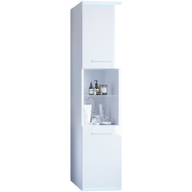 Badezimmer-Hochschrank DUO / SOLO DO1 weiß hochglanz