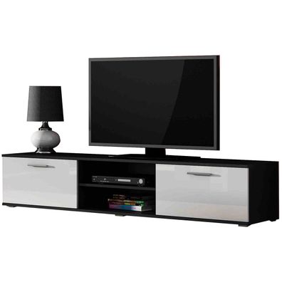 TV Lowboard SOHO SH3C schwarz / weiß hochglanz