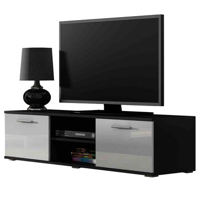 TV Lowboard SOHO SH4C schwarz / weiß hochglanz