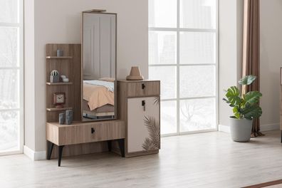 Schlafzimmer Luxus Moder Kommode mit Spiegel Modern Möbel Holz Neu