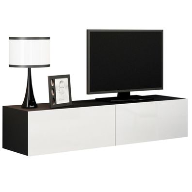 TV Lowboard 140 VIGO VG4C schwarz / weiß hochglanz
