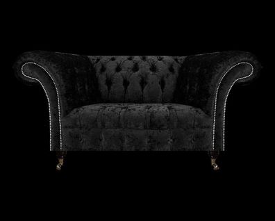 Chesterfield Sofa Zweisitzer Couch Wohnzimmer Stoff Polstersitz Polstermöbel
