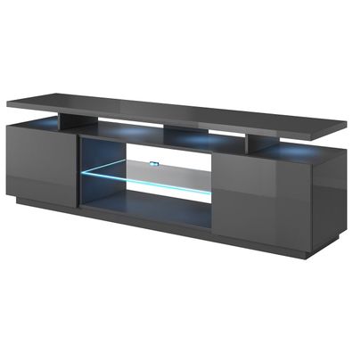 TV Lowboard EVA graphit / graphit hochglanz