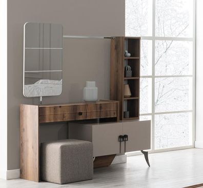 Moderner Schlafzimmer Holz Schminktisch Mit Spiegel Designer Luxus Möbel