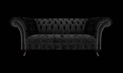 Luxus Dreisitzer Sofa Couch Wohnzimmer Chesterfield Stoff Polstermöbel