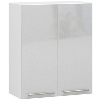 Küchenschrank AKORD OLIWIA W60 Weiß 60 cm Front Metallisch Glanz B60 x H72 x T30 cm