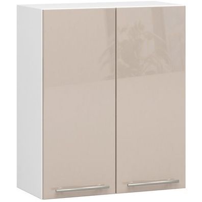 Küchenschrank AKORD OLIWIA W60 Weiß 60 cm Front Cappuccino Glanz B60 x H72 x T30 cm