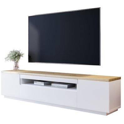 TV Lowboard ENO 200 weiß / artisan eiche