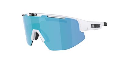 BLIZ Sonnenbrille Matrix shiny white smoke&blue mirror