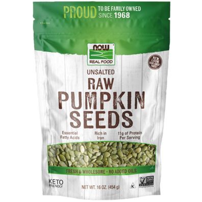 Now Foods, Pumpkin Seeds, Raw & Unsalted, 16 oz. (454g)