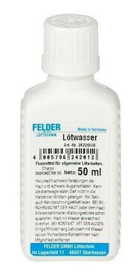LW50 - Lötwasser" PVC-Flasche 50 ml von Felder (62€ pro 1Liter)