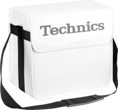 Technics DJ Bag Weiss Logo Weiss Seitentasche Schultergurt ca 60 LPs