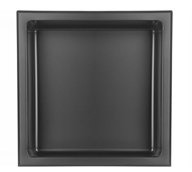 Edelstahl Wandnische 30 x 30 cm (schwarz)