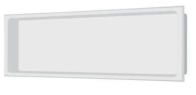 Edelstahl Wandnische 30 x 90 cm (weiß)