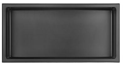 Edelstahl Wandnische 30 x 90 cm (schwarz)