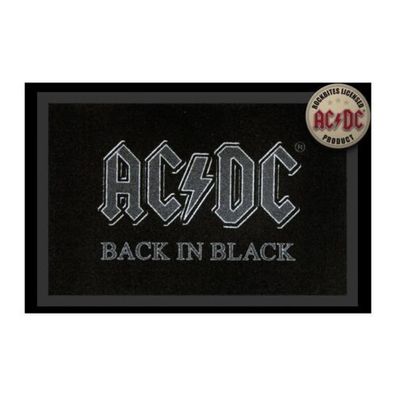 Fussmatte Teppich AC/ DC Back in Black 40 x 60 cm 100833 (Gr. 40 x 60 cm)