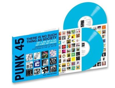 Soul Jazz Records Pres. PUNK 45! There's No Such Thing As Society 2LP BLUE Vinyl