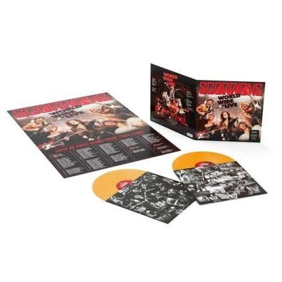 Scorpions World Wide Live LTD 180g 2LP Clear Orange Vinyl Gatefold 2023 BMG
