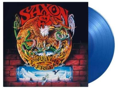 Saxon Forever Free 180g 1LP Translucent Blue Vinyl Numbered 2024 Music On Vinyl