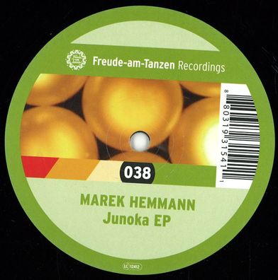 Marek Hemmann Junoka EP 12" Vinyl 2008 Freude Am Tanzen FAT038