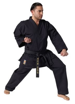 Karate Anzug Traditional schwarz. 12oz - Größe: 190
