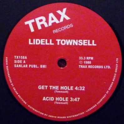 Lidell Townsell Get The Hole 12" Vinyl 2017 Trax Records