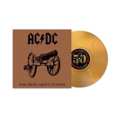 AC/ DC For Those About To Rock LTD 1LP Gold Nugget Vinyl AC/ DC FIFTY 2024 Columbi