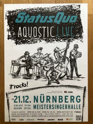 Status Quo Aquostic Live Original Konzert Plakat Tour Poster Nürnberg 21.12.2017