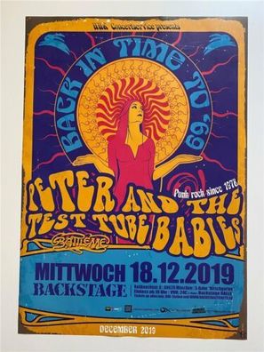 Peter And The Test Tube Babies Konzert Plakat A1 München Backstage 18.12.2019