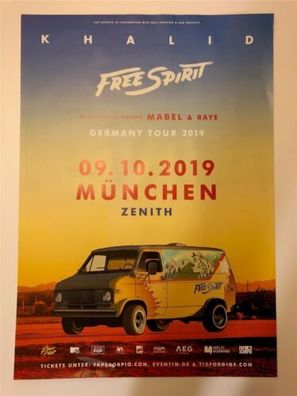 KHALID Konzert Plakat A1 München Zenith 9.10.2019