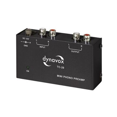 Dynavox Phonovorverstärker TC-20 schwarz für MM Tonabnehmer Metallgehäuse
