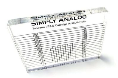 Simply Analog Tonarm VTA Cartridge Azimuth Ruler Einstellschablone