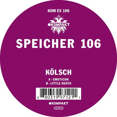 Kölsch - Speicher 106 - Emoticon / Little Death (12" Vinyl) 2018 Kompakt NEU!