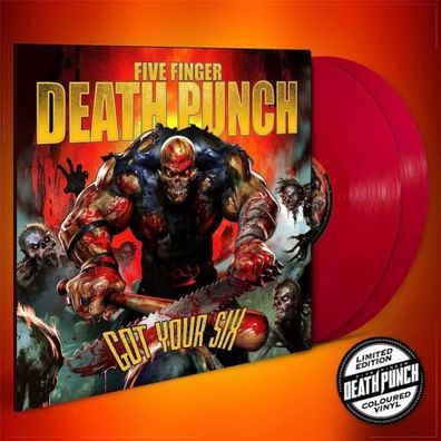Five Finger Death Punch Got Your Six 2LP Opaque Red Vinyl 2023 Eleven Seven Musi