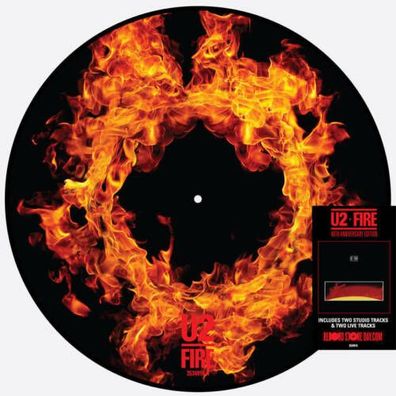 U2 Fire 12" Picture Disc Vinyl 40th Anniversary Edition Record Store Day 2021