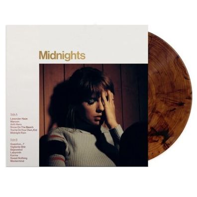 Taylor Swift Midnights 1LP Mahogany Marbled Vinyl Gatefold 2022 Republic