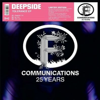 Deepside Ludovic Navarre Tolerance EP 12" Vinyl F-Com