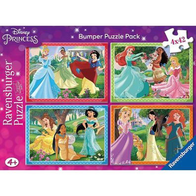 4 Puzzle 42 Teile - Disney Prinzessinnen