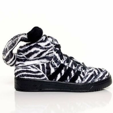 Adidas Originals Kinderschuhe Jeremy Scott Zebra I Sneaker In Schwarz und Weiß