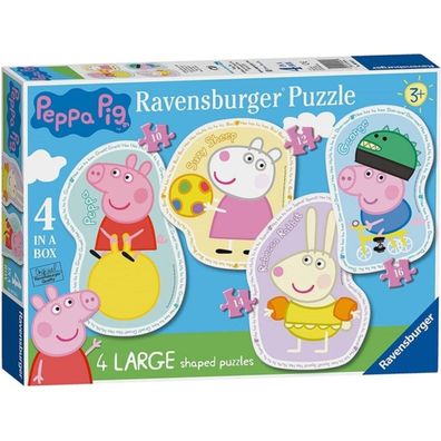 4-in-1 geformte Puzzles - Peppa Pig