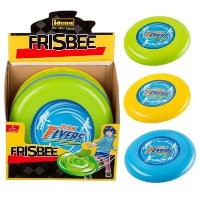 40005 Frisbee 1 Stück, gelb grün blau Ø19cm 3fach sortiert