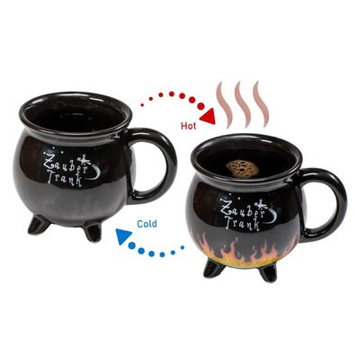Hexenkessel Zaubertrank Becher Kaffeebecher Kaffee Tasse reagiert auf Wärme