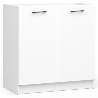 Küchenschrank AKORD OLIWIA modular S80 Weiß 80 cm 2 Türen Regal B80 x H82 x T46 cm