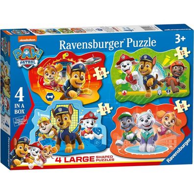 4-in-1 geformte Puzzles - Paw Patrol