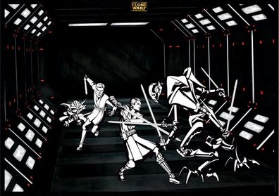 Star Wars Clone Wars XXL-Ausmalposter inkl. Jumbomarker (119 x 84 cm)