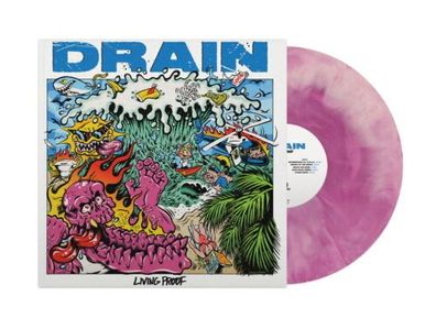 Drain Living Proof 1LP White Purple Vinyl 2023 Epitaph